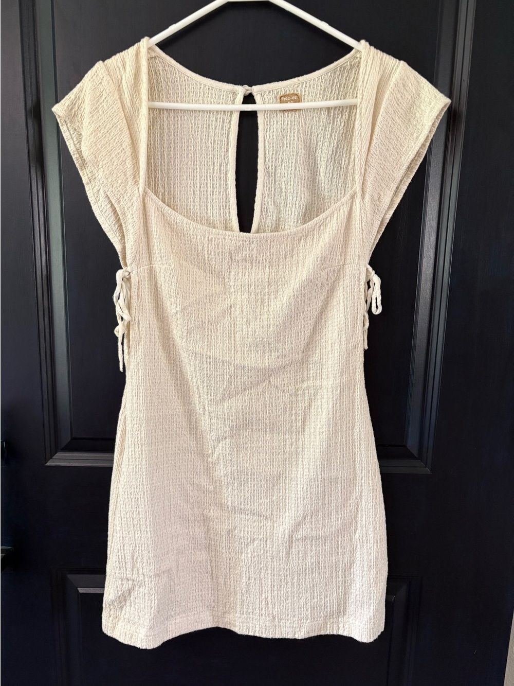 NWT FREE PEOPLE FREE EST MIDNIGHT SHORES MINI DRESS COCONUT MILK XL